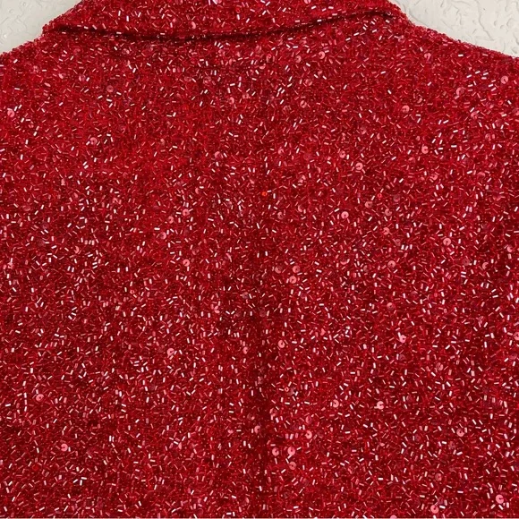Vintage 90’s Collection Rare Giorgio Armani Hand Beaded Blazer Pointed Collar 42